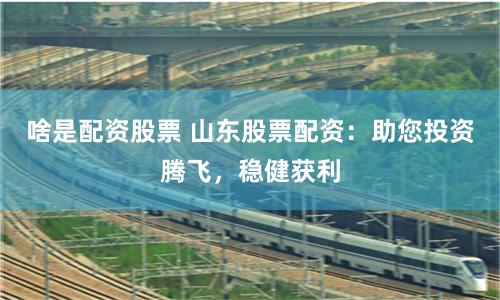 啥是配资股票 山东股票配资：助您投资腾飞，稳健获利