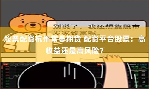 股票配资杭州雷曼期货 配资平台股票:高收益还是高风险?