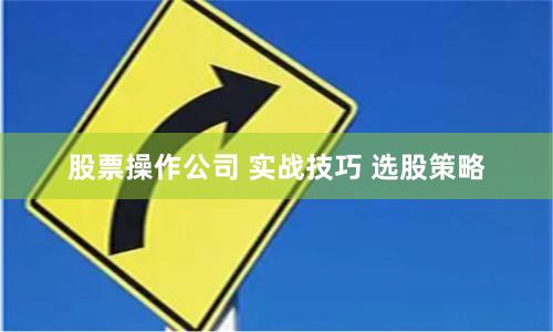 股票操作公司 实战技巧 选股策略