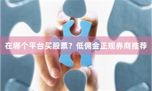在哪个平台买股票?低佣金正规券商推荐